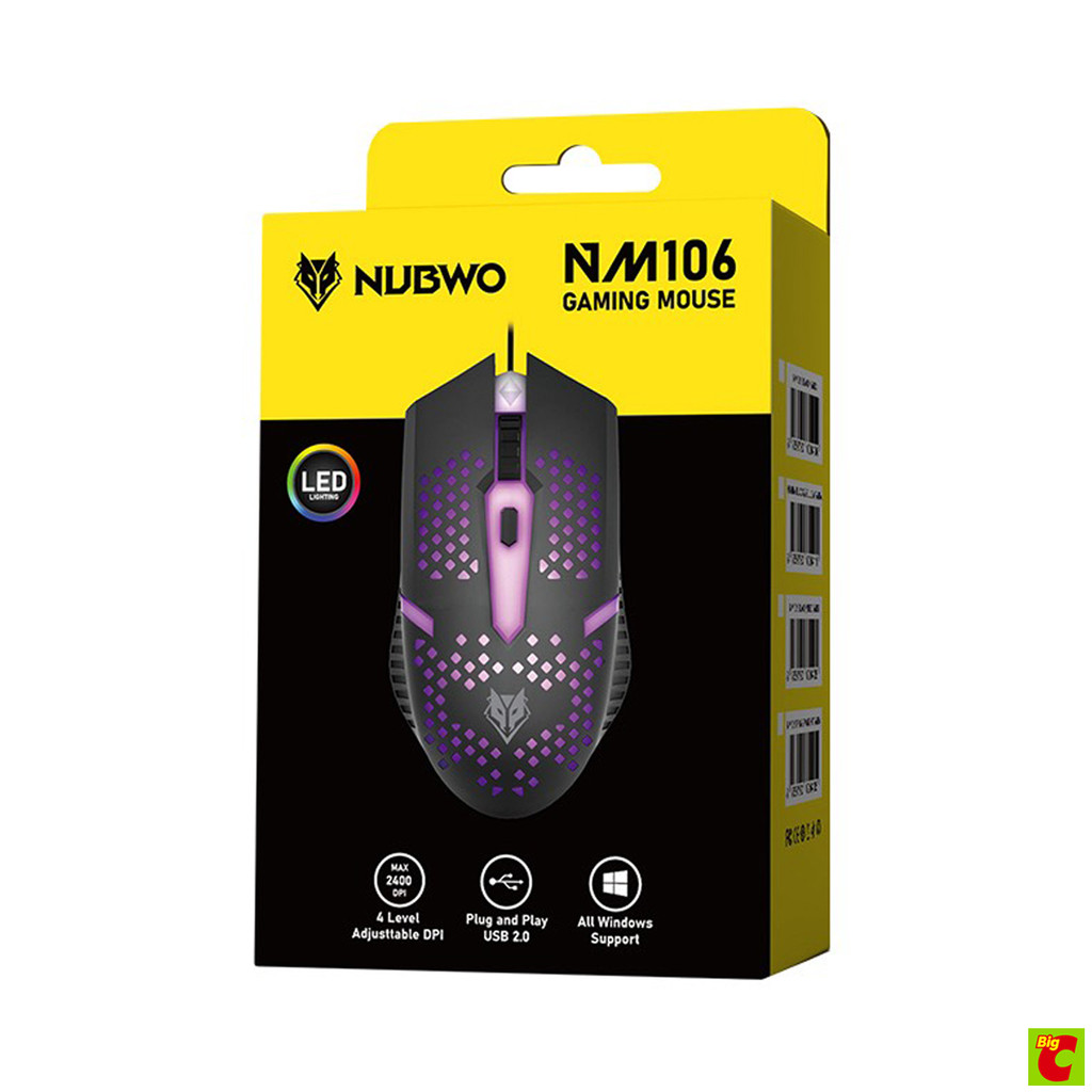 นับโว เมาส์ออฟติคอล รุ่น NM106 สีดำ