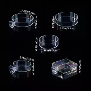 CozyNest 🔥พร้อมส่ง🔥 ที่ให้อาหารปลาอะคริลิคใส Aquarium Feeder กล่องอาหารปลาและกุ้ง แบบกลม/สี่เหลี่ยม อุปกรณ์ตู้ปลา ป้องกันอาหารกระจาย