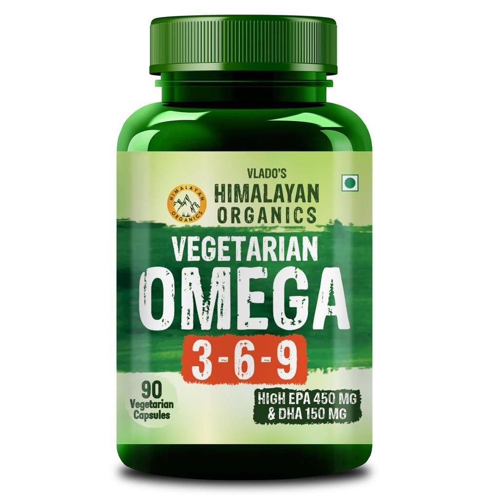 อินทรีย์็ดหิมาลัยของ Vlado Omega 3 6 9-2000mg/Serving I มังสวิรัติ Omega 3 I จาก Flax Seed I Support