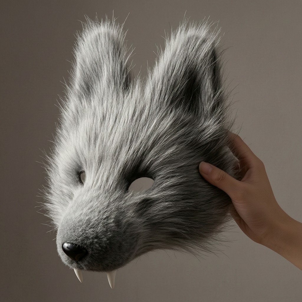 Wolf Mask Shaggy Furry Mask อุปกรณ์เสริมเครื่องแต่งกาย Shaggy Cute สําหรับคอสเพลย์ คอสเพลย์ ฮาโลวีน