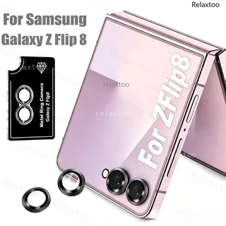 อลูมิเนียมกล้องป้องกันกรณีสําหรับ Samsung Galaxy Z Flip 8 Flip8 Zflip 8 ZFlip8 GalaxyZflip8 5G 2026 HD Clear แหวนโลหะกระจกนิรภัยกล้องเลนส์กรณีปกหลังฟิล์ม