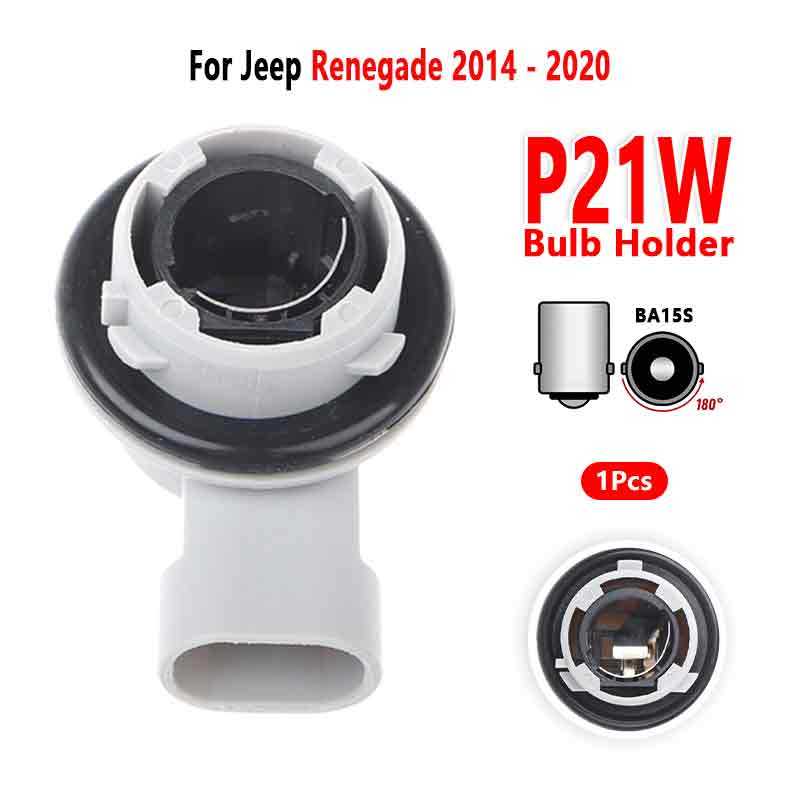 P21W หลอดไฟสําหรับ Jeep Renegade 2014 ถึง 2020 ไฟเลี้ยวหน้าไฟซ็อกเก็ต 1 ชิ้น