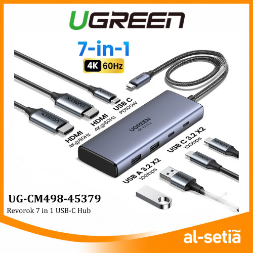 UGREEN CM498 USB C Hub 9-in-1 Docking Station 4K HDMI RJ45 SD TF สําหรับแล็ปท็อปแท็บเล็ตพีซี