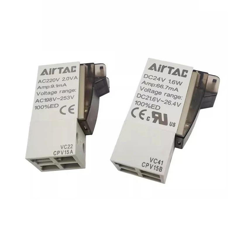 AirTAC โซลินอยด์วาล์ว 5V 6V 7V คอยล์นักบินหัว CPV15A CPV10B CPV10BB CPV15B