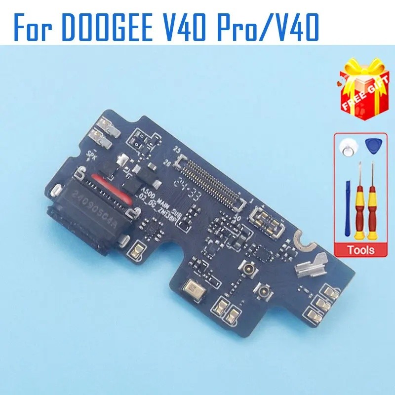DOOGEE V40 Pro Board ใหม่ Original DOOGEE V40 USB ฐานชาร์จพอร์ตชาร์จไมโครโฟนสําหรับ DOOGEE V40 Pro ส