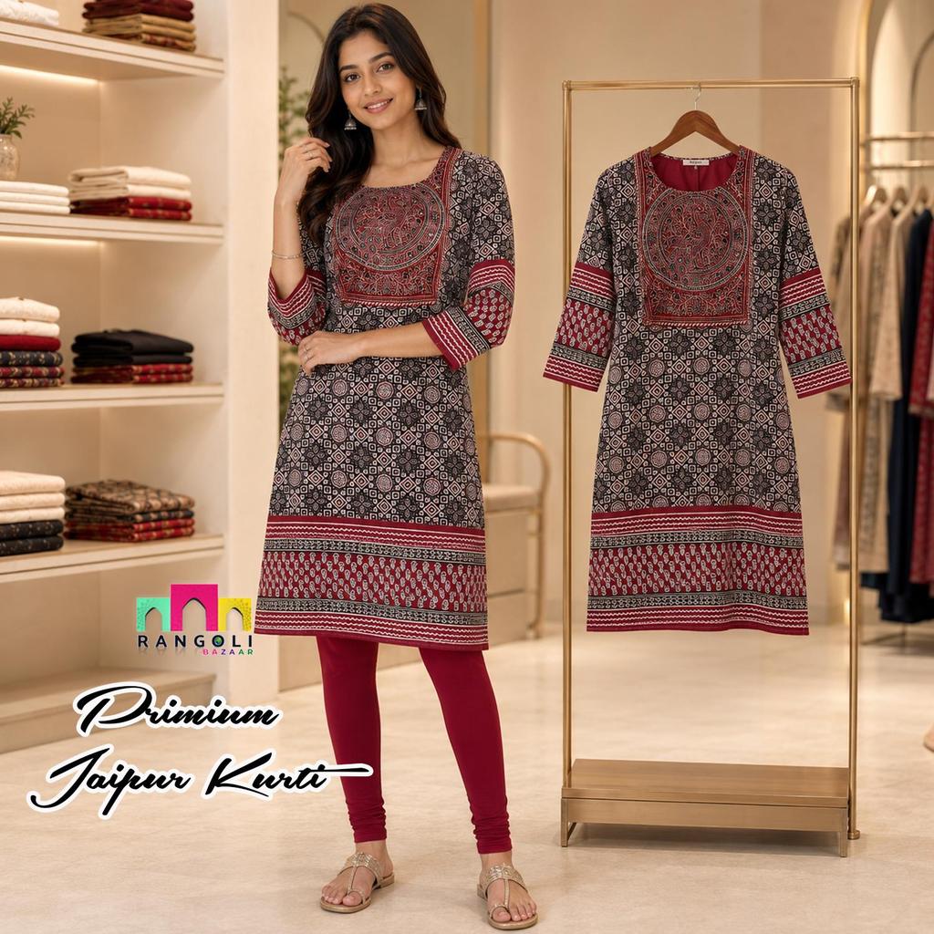 JAIPUR DESIGNER KURTI BY RANGOLI BAZAAR - L ถึง 3XL