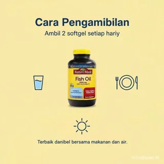 Nature Made Fish Oil 1200mg 220 Softgels Heart Brain Support Omega 3 EPA DHA น้ํามันปลาธรรมชาติ EXP 2028 5RVP BPYP