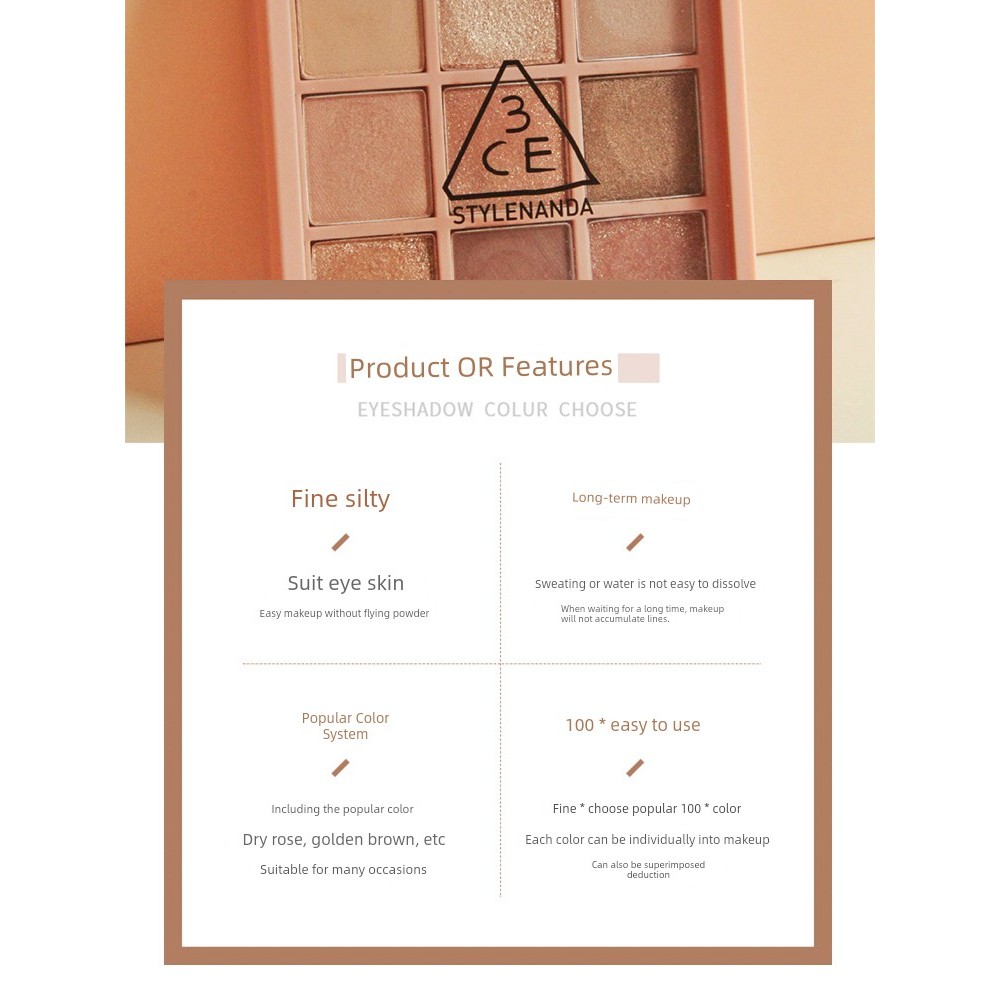 อายแชโด พาเลทตา 3CE Jiugongge Pumpkin Four Colours One Drop Tears Eyeshadow Palette
