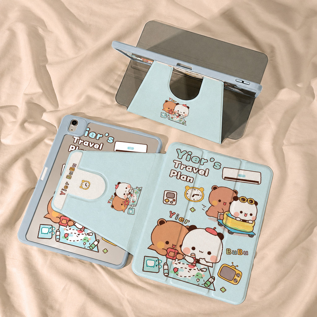 เคส Samsung Galaxy Tab 360 ฝาพับตั้งได้ ลายการ์ตูน กันกระแทก ใส่ปากกา A8 A9 A11 A9Plus S6Lite S7 S8 S9 S10