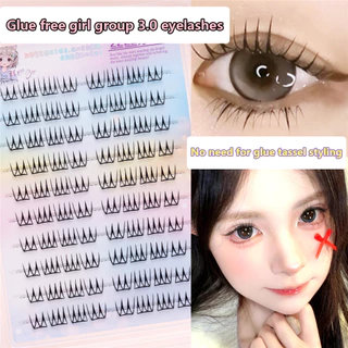 COD🎀SISI ขนตาปลอมแบบช่อกาวดำในตัว สไตล์เกาหลี ติดง่ายไม่ต้องใช้กาว กันน้ำกันเหงื่อ มีรากฐานชัดเจน