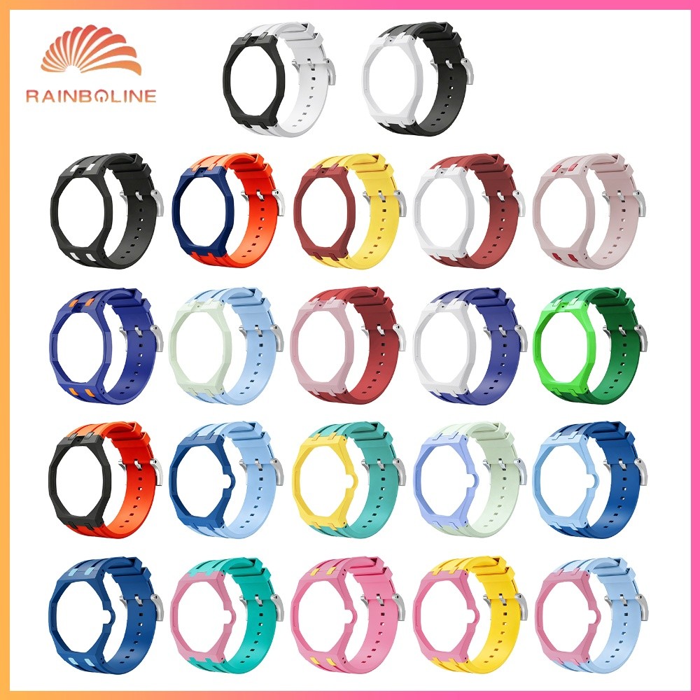 ฝน❤  สายรัดทดแทนกีฬาระบายอากาศสําหรับ AP Swatch X Royal Pop Watch Sweatproof