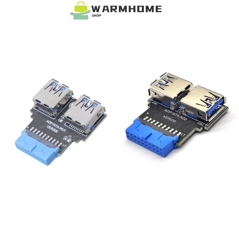 Warm USB Adapter HUB Header 19Pin to USB Connector 2 พอร์ต USB3 0 Converter Board PC เมนบอร์ด 19 Pin