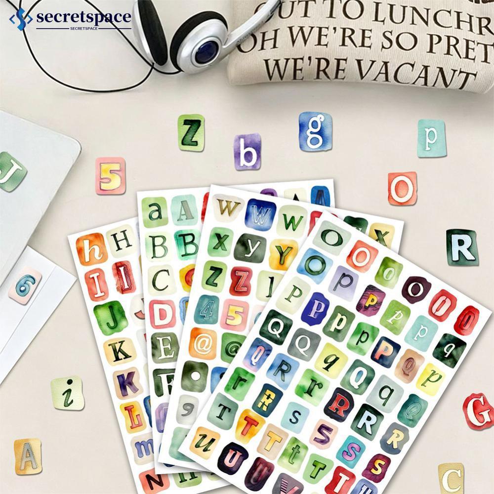 SECRETSPACE Vintage Retro ตัวอักษรสติกเกอร์ Scrapbooking Journal สติกเกอร์ Planner Diy Craft Decorat