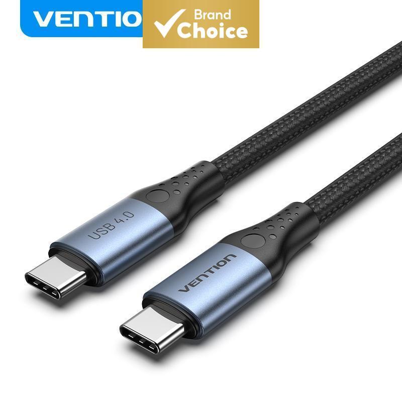 สาย USB 4.0 Type C Vention 40Gbps 5A 240W | โอนวิดีโอ 8K@60Hz สําหรับแล็ปท็อป พีซี มอนิเตอร์ โทรศัพท์มือถือ