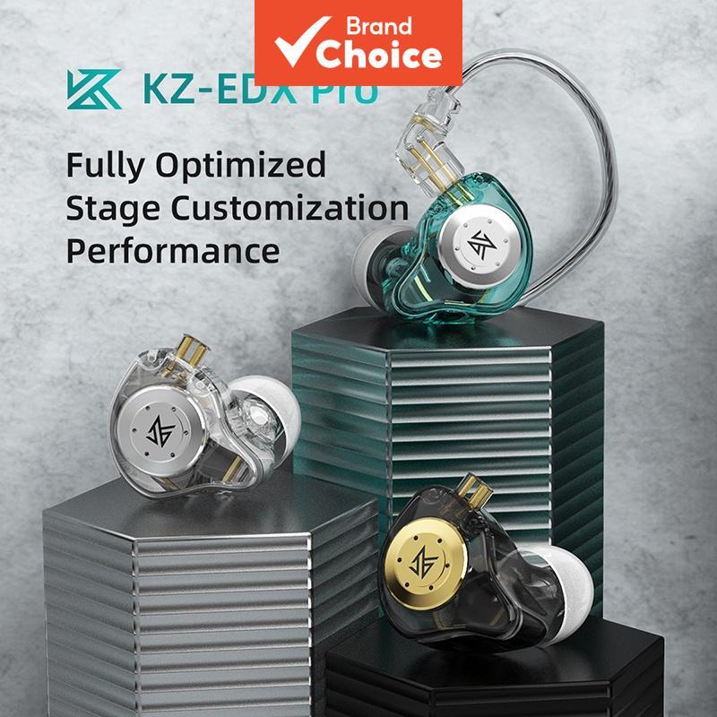 หูฟังอินเอียร์ KZ EDX Pro แบบไดนามิก หูฟังมอนิเตอร์ HiFi แบบมีสาย เบสสเตอริโอ หูฟังตัดเสียงรบกวนสําห