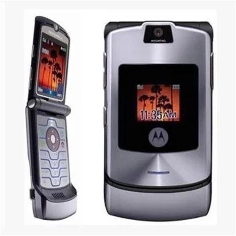 Motorola/Motorola V3ie มือถือพลิกสํารองนักเรียนโทรศัพท์ผู้สูงอายุบางเฉียบ
