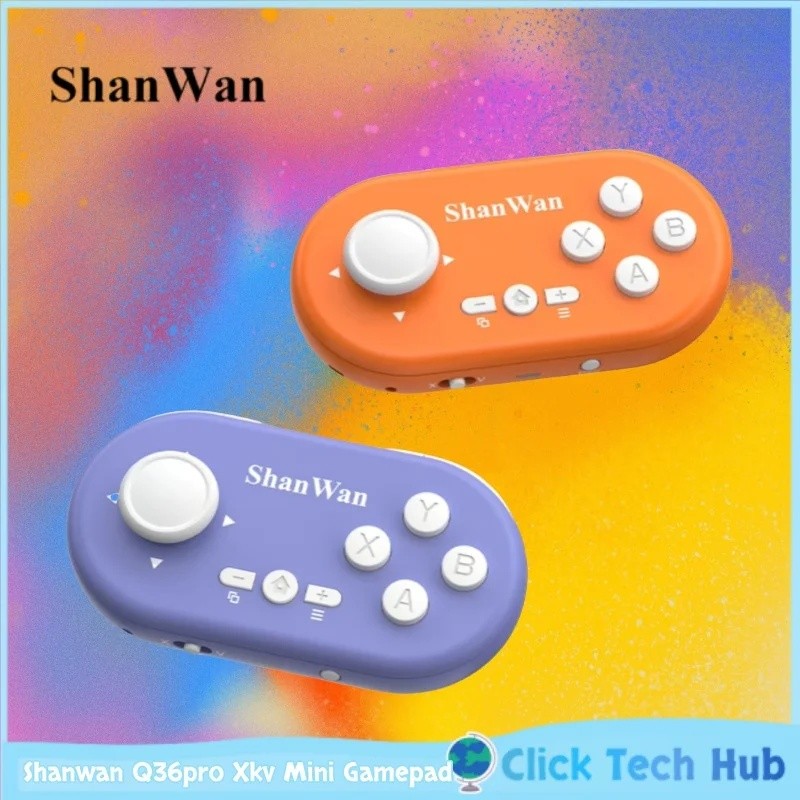 Shanwan Q36pro Xkv Mini Gamepad Hall จอยสติ๊ก Gyroscope คอนโทรลเลอร์แบบพกพาสําหรับ Pc จําลอง Multi-Mode Play เปลี่ยนเมาส์