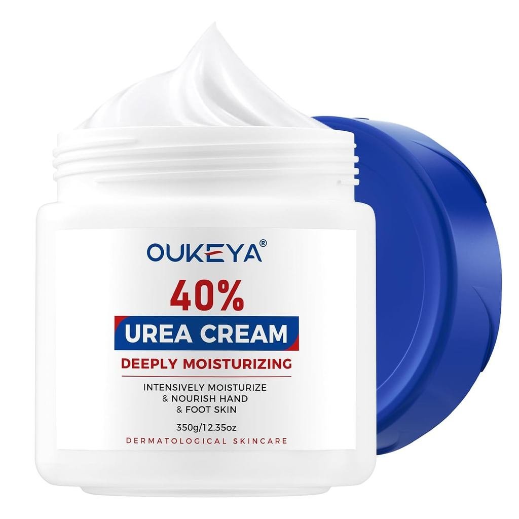 OUKEYAUrea40Percent,Foot&HandforDryCracked,UreaLotionforFeetStrengthสูงสุด(12.35Oz) F9XW