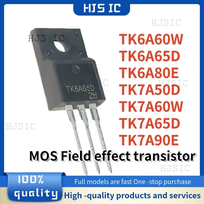 5pcs TK6A60W TK6A65D TK6A80E TK7A50D TK7A60W TK7A65D TK7A90E TO-220F K6A65D ทรานซิสเตอร์ K7A50E K7A5