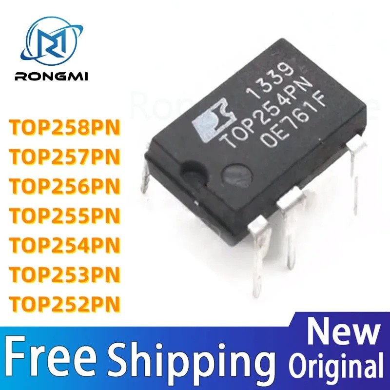 10 ชิ้น TOP258PN TOP257PN TOP256PN TOP255PN TOP254PN TOP253PN TOP252PN DIP-7 ชิป IC ในสต็อกขายส่ง FS