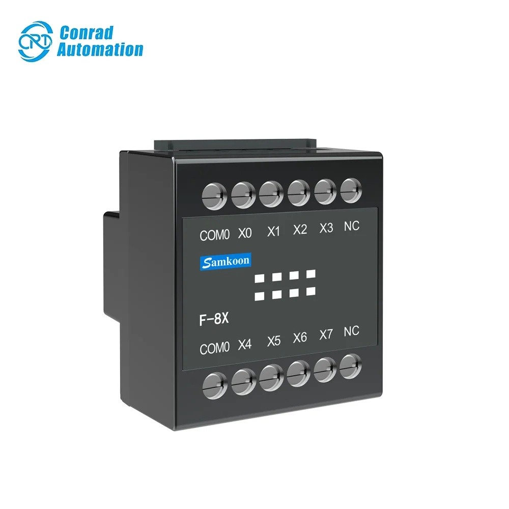 S1T0 Samkoon F-8X F Series PLC/แหล่งจ่ายไฟควบคุมอุตสาหกรรมพร้อมการสื่อสาร RS485 อินพุต 8 ช่อง AC100-