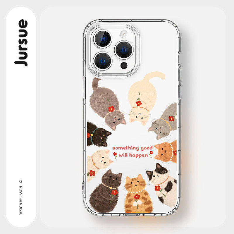 JURSUE เคสไอโฟน เคสนุ่มกันกระแทก การ์ตูนตลก น่ารักผู้หญิง เคสโทรศัพท์ for iPhone 17 Air 16 15 14 13 12 11 Pro Max SE 2020 X XR XS 8 7 Plus พลัส MZ507059