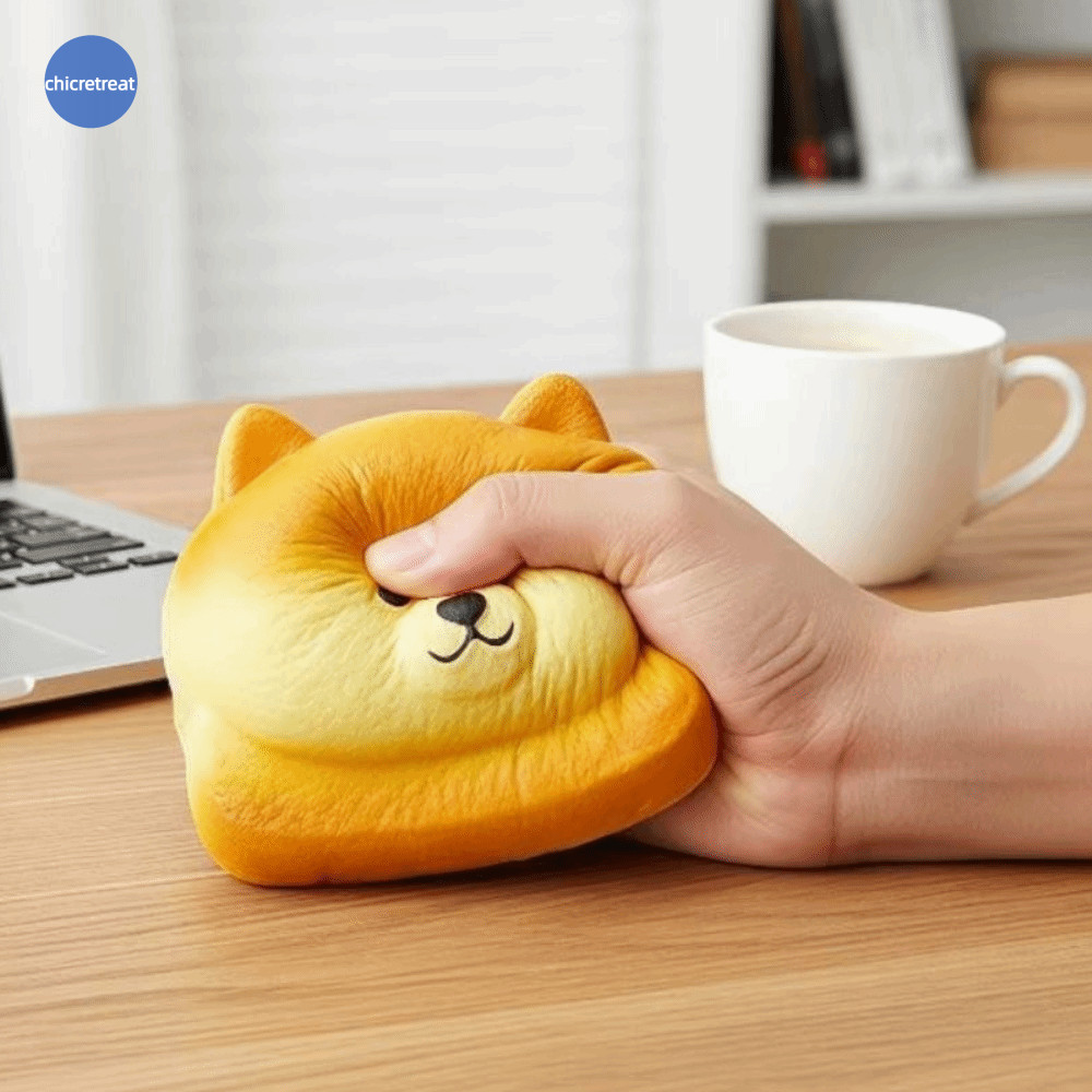 CHICRETREAT Totoro ขนมปัง Fidgets ของเล่น, รูปแมวช้า Rising Kitty ขนมปังบีบของเล่น, Creative Hand Relax Pinch การ์ตูนช้า Rebound ของเล่นของขวัญวันเกิด
