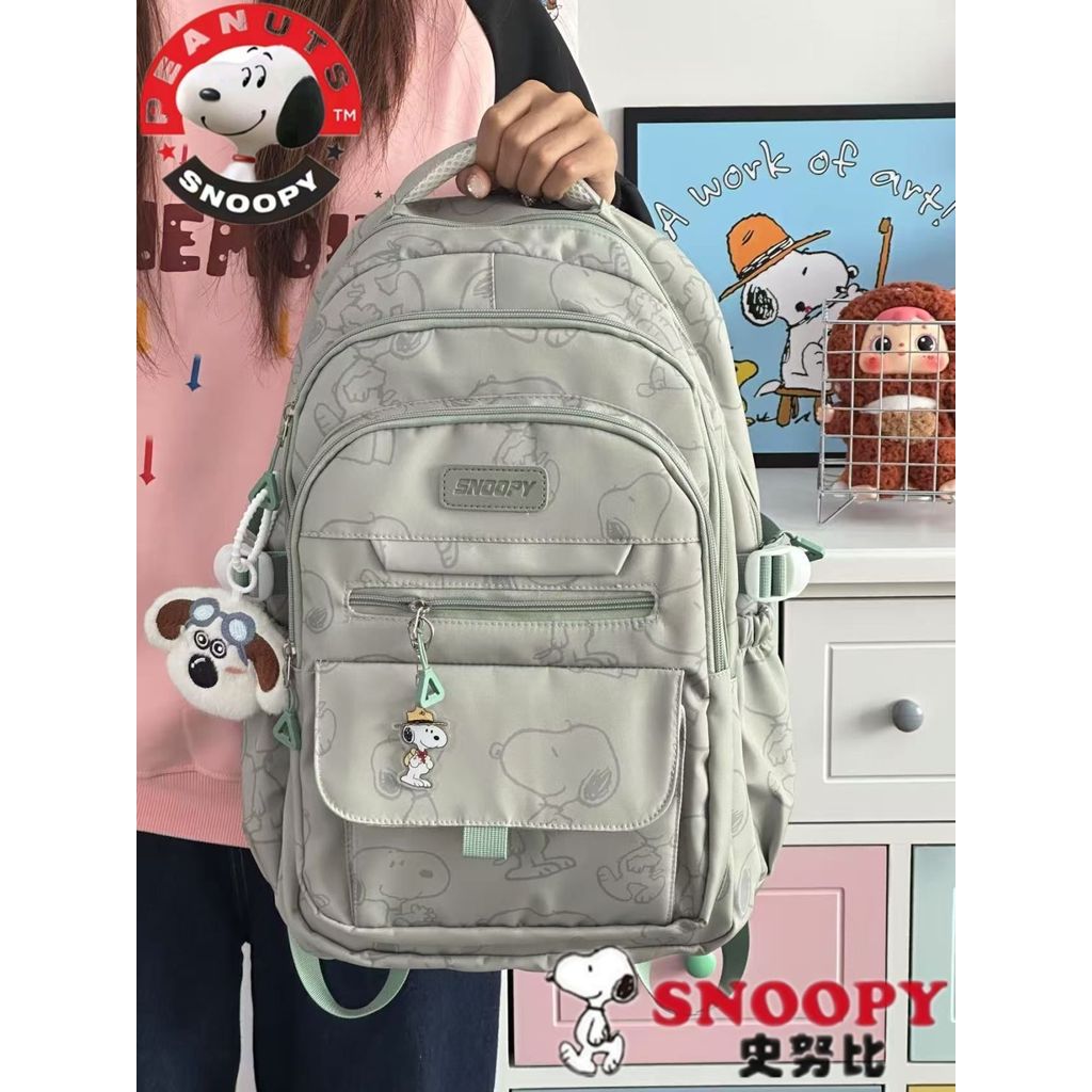 [SNOOPY] ต้นฉบับญี่ปุ่นกระเป๋าเป้สะพายหลังความจุขนาดใหญ่เด็กผู้หญิงนักเรียนมัธยมต้นกระเป๋านักเรียนทุกการแข่งขันกระเป๋าเป้สะพายหลังเดินทางชาย