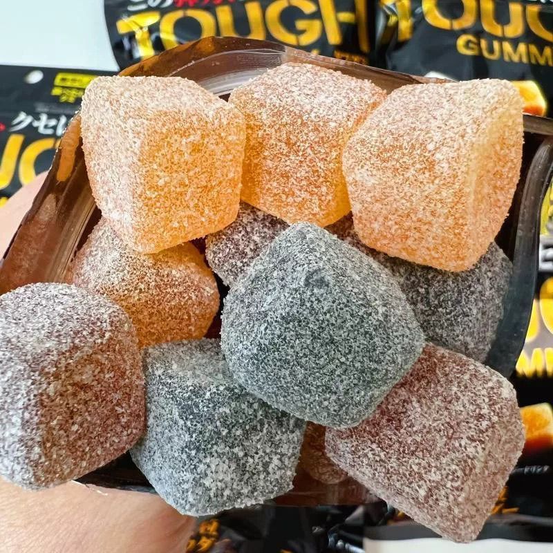 ญี่ปุ่นนําเข้า kabaya kabaya kabaya Gummy เหนียวยืดหยุ่นสูงผลไม้เปรี้ยวผง Marshmallow Lemon Candy Sn