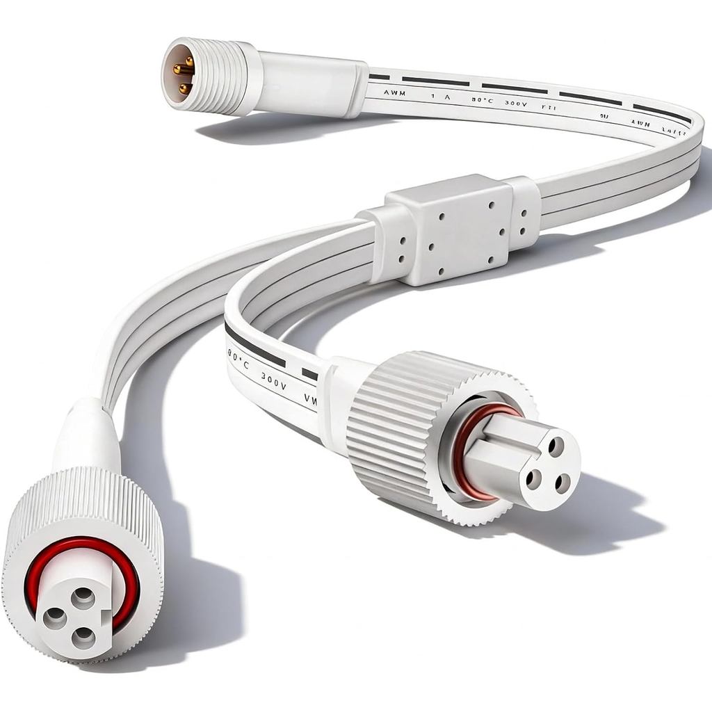 3-Pin Y Splitter (10–12mm OD) เข้ากันได้กับ Govee H705A/B/C & H706A/B/C (1 ชาย 2 หญิง) ความยาว 16 นิ