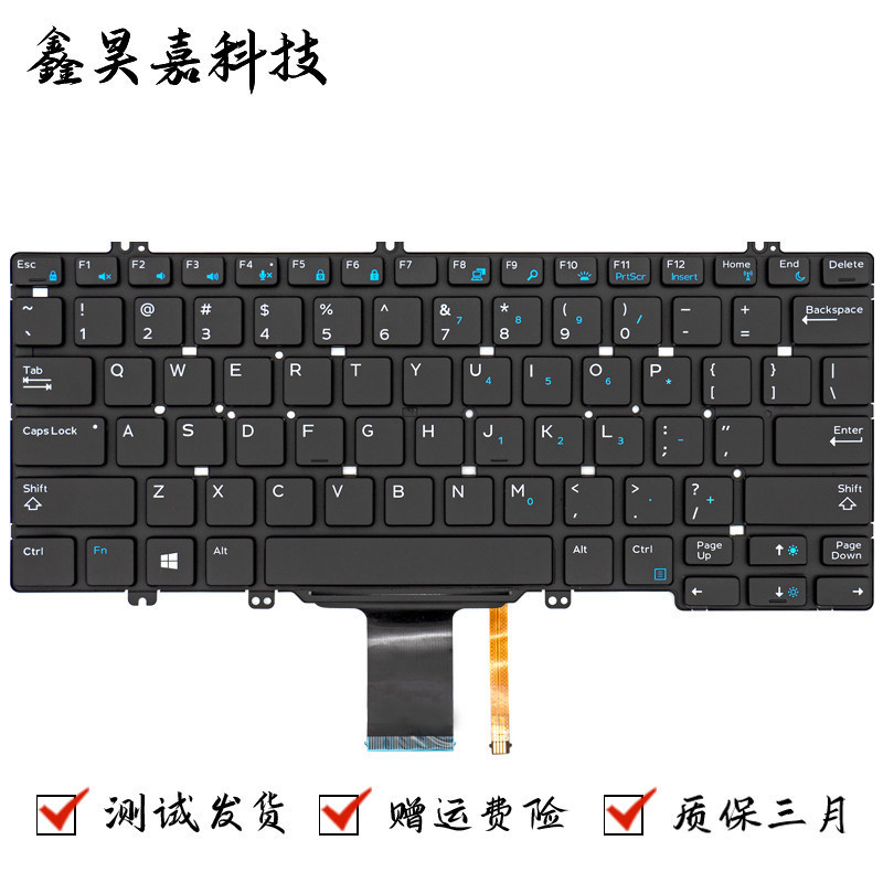 ใช้ได้กับ Dell Dell Latitude 13 7380 7390 E7380 E7390 แป้นพิมพ์ P28S P29S