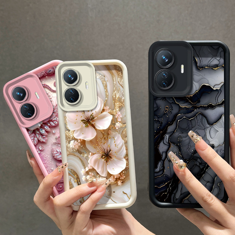 เคสโทรศัพท์สําหรับVivo Y55 2022 4G/T1 44W/T1 (Snapdragon 680)/T1 4G Soft Anti-scratch Coverสีชมพูเพช