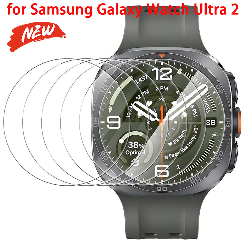 HD กระจกนิรภัยป้องกันหน้าจอสําหรับ Samsung Galaxy Watch Ultra 2/Ultra 2025 47 มม. ป้องกันรอยขีดข่วนฟิล์มป้องกันอุปกรณ์เสริม
