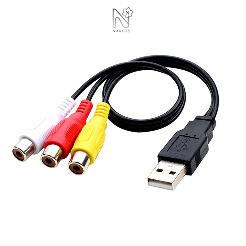 NARCIS USB to 3 สาย RCA Universal Jack Male to Female Adapter Line