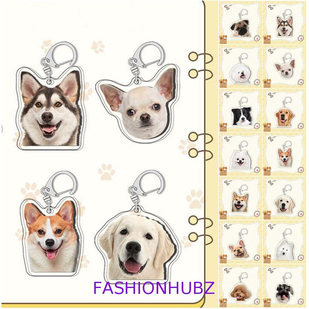 FASHIONHUBZ Border Collie Dog Keychain, Samoyed Poodle Labrador Puppy Pendant, Lovely Husky Schnauze