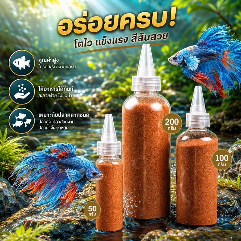 อาหารปลา อาร์ทีเมียลอกเปลือก ไรแดง อาหารปลากัด อาหารลูกปลาแรกเกิด ป้อนตรง ไม่ต้องฟัก ไข่กุ้ง