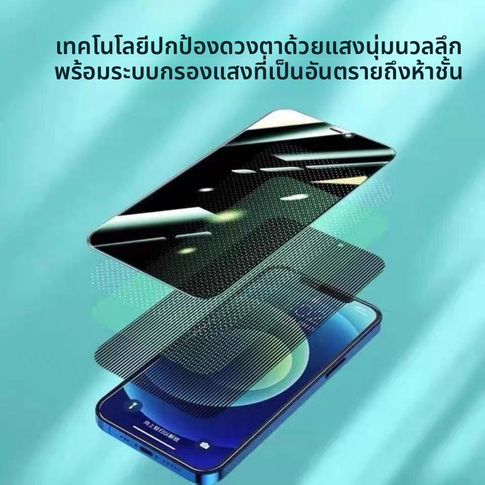 [มาใหม่] Apple 15 Privacy Privacy Film iPhone14/13Pro Full Screen Green Light Tempered Film xs/xr Ey