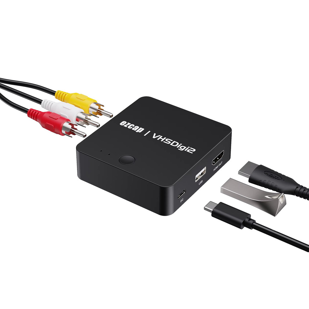 CVBS AV การ์ดจับภาพวิดีโอ S-บันทึกวิดีโอไปยัง U Disk USB แฟลชไดรฟ์สําหรับ VHS VCRs RCA Hi8 เครื่องเล