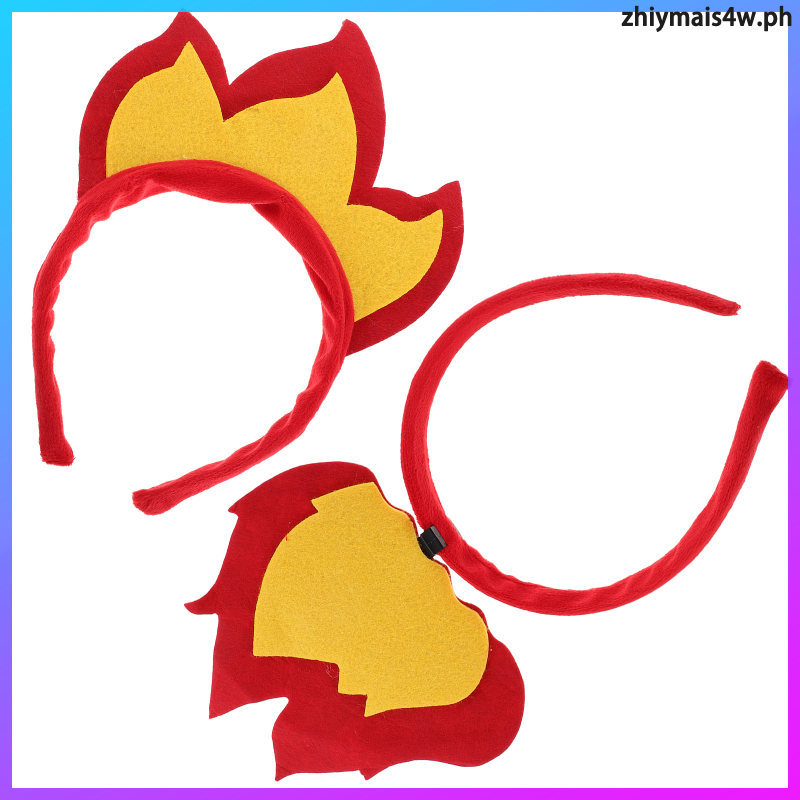 2 ชิ้นอุปกรณ์เสริมคอสเพลย์แต่งตัวแถบคาดศีรษะ Carnival Headbands Fire เปลวไฟ zhiymais4w