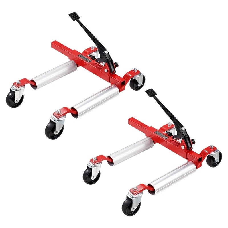 B98O Succuybuy ล้อ Dolly Heavy Duty ตําแหน่งรถ Ratchet ยางแจ็คความจุสูงสุด 1500 Lbs รถ Dolly สําหรับ