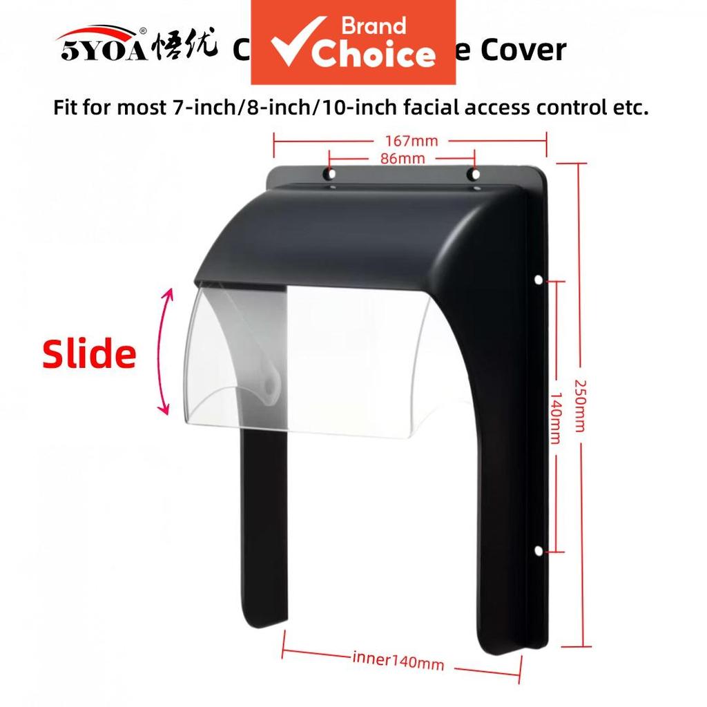 กลางแจ้ง Weatherproof Cover Slide กันน้ํากันฝุ่น Sun Protection Shield สําหรับการควบคุมการเข้าถึงลายนิ้วมือปุ่มกด RFID