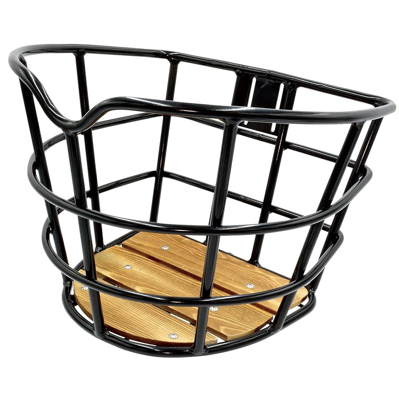 NOGUCHI Bicycle Basket [with Mega Wire Basket Bottom Plate] Black Front Basket CK-63-3