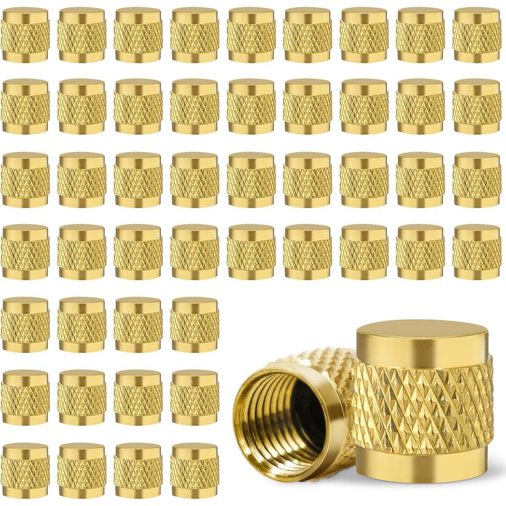 CD2245 HVAC 1/4 Flare Cap, HVAC Valve Caps, Refrigeration Caps with O Ring (50 ชิ้น)