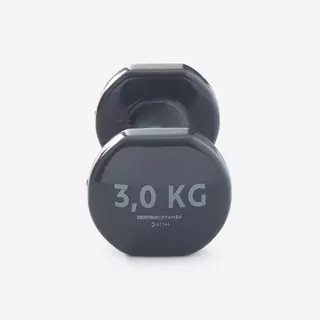 Decathlon 3 Kg Fitness Dumbbells Twin-Pack, Partially Recycled Cast Iron ดัมเบลแพ็คคู่ขนาด 3 กิโลกรัม - Grey