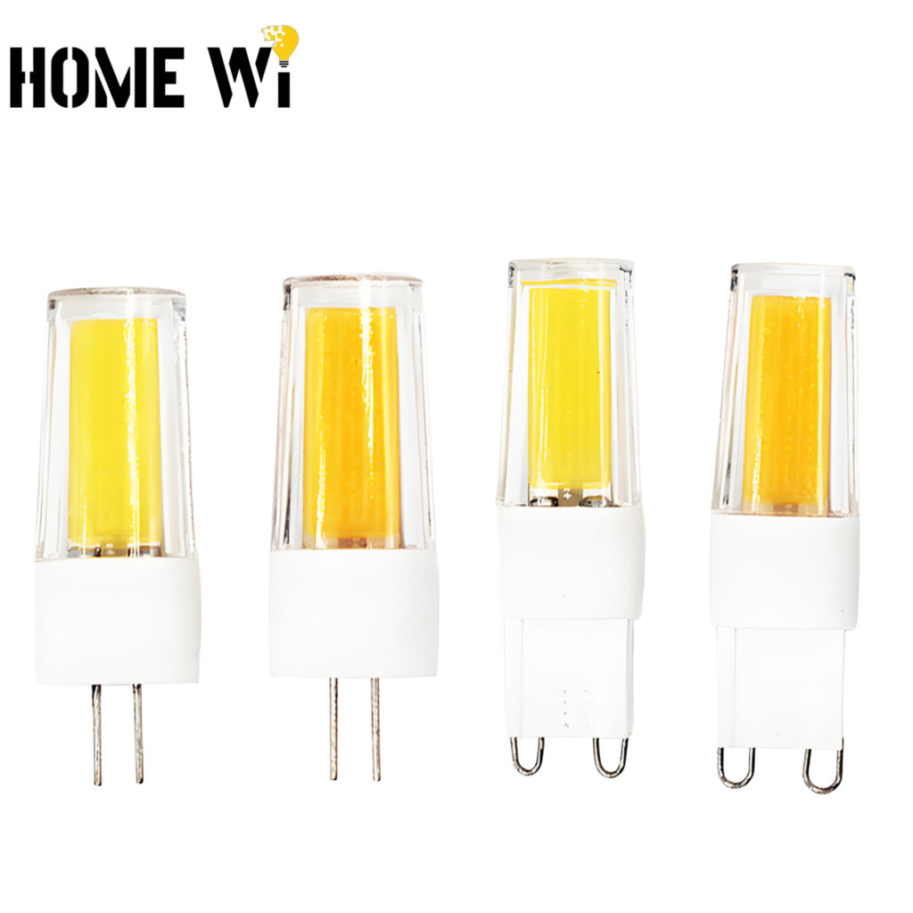 HOME WI หลอดไฟ LED หรี่แสงได้ COB G4 G9 220V 5W แสงอบอุ่น 3000K แสงสีขาว 6000K