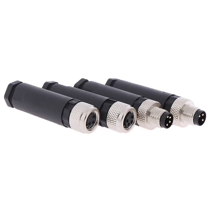 Ha 1Pc M8 Sensor Connector 3/4 Pin ปลั๊กมุมตรงชาย/หญิง TH
