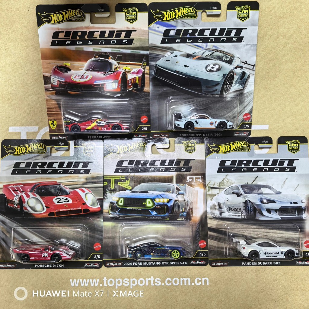 [เด็กกําพร้าพร้อมสต็อก] Hot Wheels Auto Culture Track รวมชุดตํานาน: Ferrari 499P, Porsche 911 GT3 R,