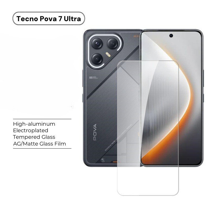 Anti-Glare MatteกระจกนิรภัยสําหรับTecno Pova 6Pro Tecno Pova 7 Ultra Frostedฟิล์มป้องกันสําหรับPova 