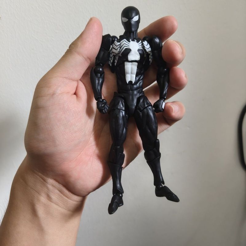 Black Neighbor Symbiosis shf Spiderman Figure Venom Suit Joint Action Figure ของเล่นโมเดล