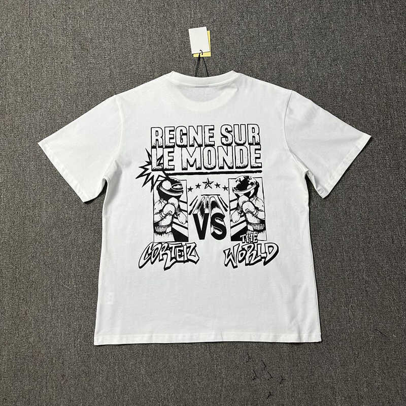 VLONE FOG VLONE FOG CORTEIZ แขนสั้นหลวมพิมพ์อเมริกัน High Street เสื้อยืดผู้ชายผู้หญิงรอบคอ tee Hip 